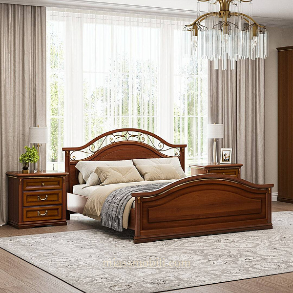 Кровать двойная вариант №1  Джоконда орех