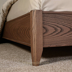 Кровать двойная с мягким элементом без ножной спинки Modena орех Мокко