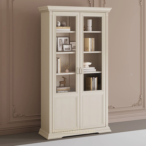 Шкаф для книг 2-х дв. Lorenzo вуаль