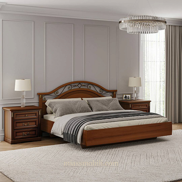 Кровать без ножной спинки  и КЭ  Джоконда орех