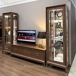 Шкаф для посуды 1-дв правый Modena орех Мокко